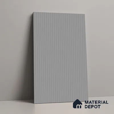 Grey Marble Look LM 02791 Light Grey 8 ft x 4 ft Flute Finish Decorative Laminate - 1 mm | Suitable for TV Unit, Wardrobe, Kitchen Cabinets