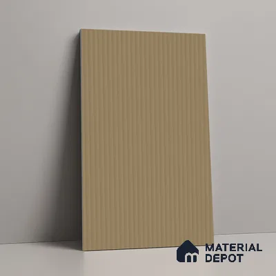 Brown Marble Look LM 02794 Beaver Brown 8 ft x 4 ft Flute Finish Decorative Laminate - 1 mm | Suitable for TV Unit, Wardrobe, Kitchen Cabinets