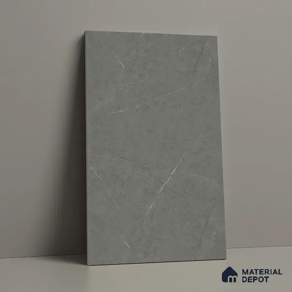 Grey Marble Look LM 02803 Cementro Dark 8 ft x 4 ft Zero Soft Matt Finish Decorative Laminate - 1 mm | Suitable for TV Unit, Wardrobe, Kitchen Cabinets