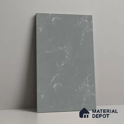 Grey Marble Look LM 02805 Grey Panda Marble 8 ft x 4 ft Natural Thermal Stone Finish Decorative Laminate - 1 mm | Suitable for TV Unit, Wardrobe, Kitchen Cabinets