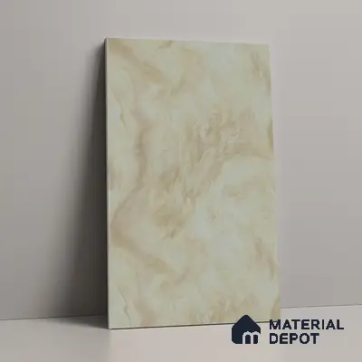 Beige Marble Look LM 02806 Volcano Ivory Marble 8 ft x 4 ft Natural Thermal Stone Finish Decorative Laminate - 1 mm | Suitable for TV Unit, Wardrobe, Kitchen Cabinets
