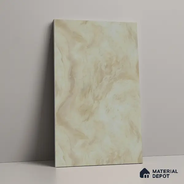 Beige Marble Look LM 02806 Volcano Ivory Marble 8 ft x 4 ft Natural Thermal Stone Finish Decorative Laminate - 1 mm | Suitable for TV Unit, Wardrobe, Kitchen Cabinets