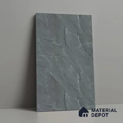 Grey Marble Look LM 02816 RPS 746 Tundra Dark 8 ft x 4 ft River Pebble Stone Finish Decorative Laminate - 1 mm | Suitable for TV Unit, Wardrobe, Kitchen Cabinets