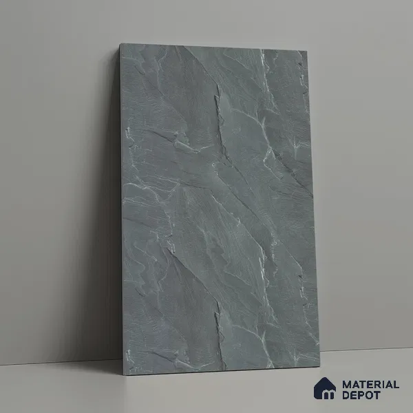 Grey Marble Look LM 02816 RPS 746 Tundra Dark 8 ft x 4 ft River Pebble Stone Finish Decorative Laminate - 1 mm | Suitable for TV Unit, Wardrobe, Kitchen Cabinets