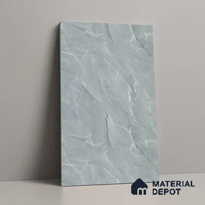 Grey Marble Look LM 02817 Tundra Light 8 ft x 4 ft River Pebble Stone Finish Decorative Laminate - 1 mm | Suitable for TV Unit, Wardrobe, Kitchen Cabinets