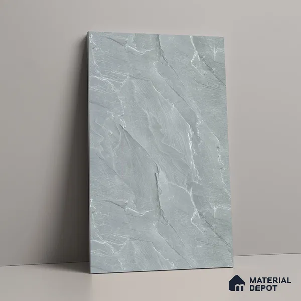 Grey Marble Look LM 02817 Tundra Light 8 ft x 4 ft River Pebble Stone Finish Decorative Laminate - 1 mm | Suitable for TV Unit, Wardrobe, Kitchen Cabinets