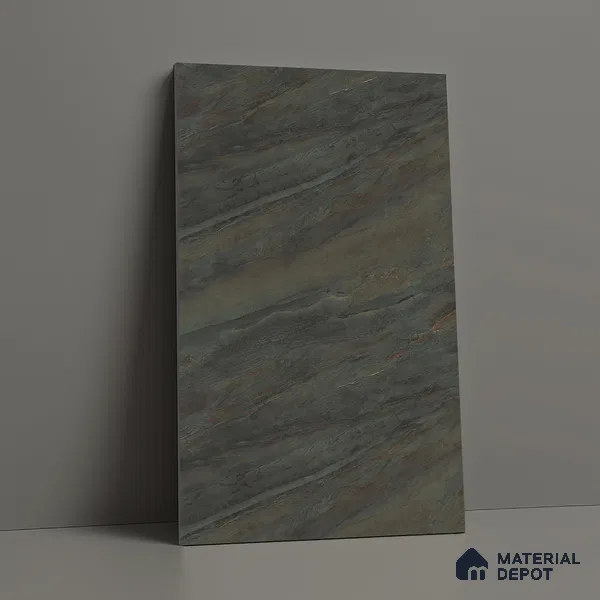 Grey Marble Look LM 02818 Darkened Rock 8 ft x 4 ft Fine Sand Stone Finish Decorative Laminate - 1 mm | Suitable for TV Unit, Wardrobe, Kitchen Cabinets