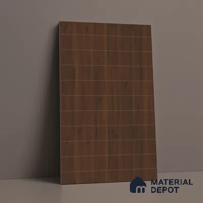 Wooden Look LM 02858 Dare Walnut 8 ft x 4 ft Zontal Line Finish Decorative Laminate - 1 mm | Suitable for TV Unit, Wardrobe, Kitchen Cabinets