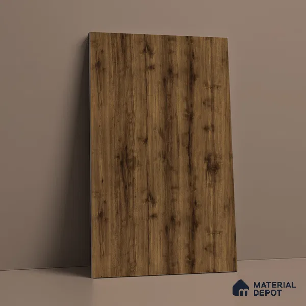 Wooden Look LM 02869 Swiss Wooden Dark 8 ft x 4 ft Zero Soft Oak Finish Decorative Laminate - 1 mm | Suitable for TV Unit, Wardrobe, Kitchen Cabinets