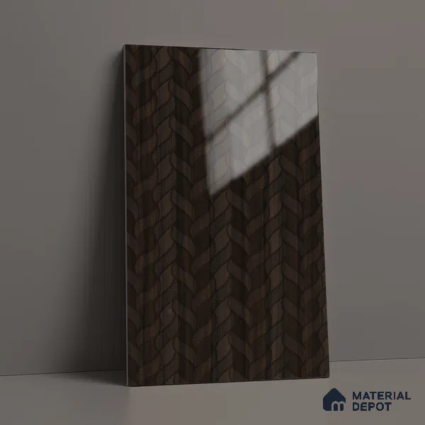 Brown Marble Look LM 02924 Smoke Walnut 8 ft x 4 ft Leaf Art Finish Decorative Laminate - 1 mm | Suitable for TV Unit, Wardrobe, Kitchen Cabinets