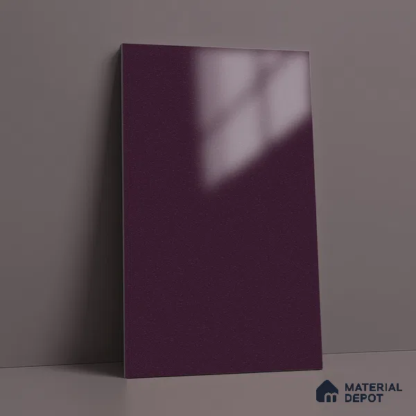 Textured Solid Look LM 02937 Metallic Dark Purple 8 ft x 4 ft Textura Finish Decorative Laminate - 1 mm | Suitable for TV Unit, Wardrobe, Kitchen Cabinets