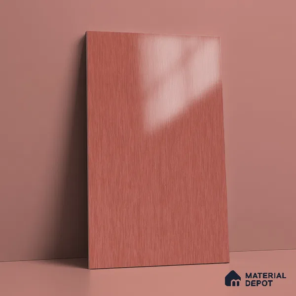 Red Metallic Look LM 02947 Red 8 ft x 4 ft Foil Finish Decorative Laminate - 1 mm | Suitable for TV Unit, Wardrobe, Kitchen Cabinets