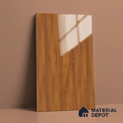 Wooden Look LM 02950 Balsa Yellow 8 ft x 4 ft High Gloss Finish Decorative Laminate - 1 mm | Suitable for TV Unit, Wardrobe, Kitchen Cabinets