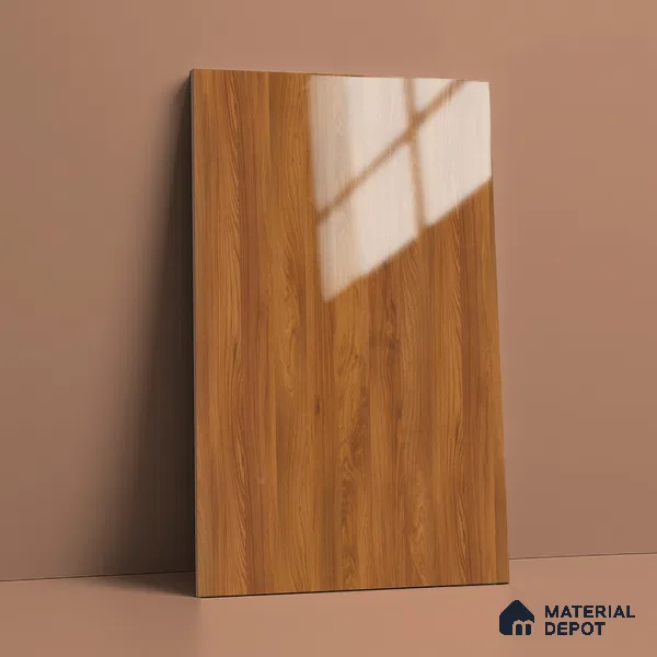 Wooden Look LM 02950 Balsa Yellow 8 ft x 4 ft High Gloss Finish Decorative Laminate - 1 mm | Suitable for TV Unit, Wardrobe, Kitchen Cabinets