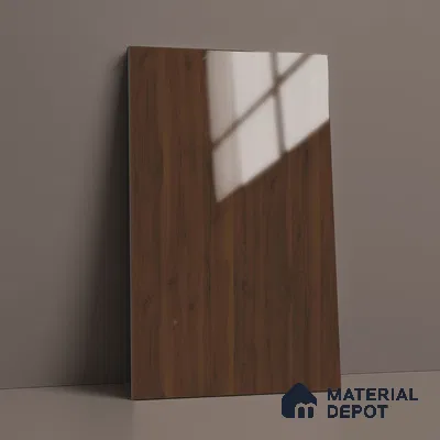 Wooden Look LM 02952 Dare Walnut 8 ft x 4 ft High Gloss Finish Decorative Laminate - 1 mm | Suitable for TV Unit, Wardrobe, Kitchen Cabinets