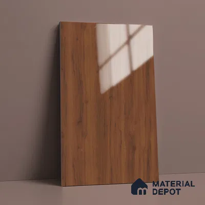 Wooden Look LM 02956 Cinnamon 8 ft x 4 ft High Gloss Finish Decorative Laminate - 1 mm | Suitable for TV Unit, Wardrobe, Kitchen Cabinets