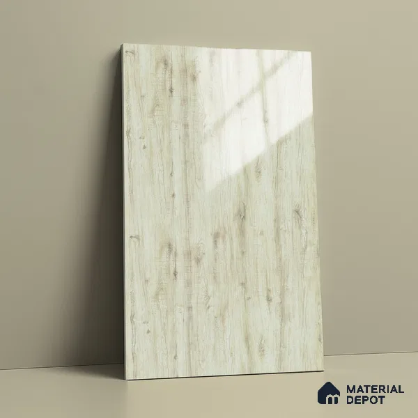 Wooden Look LM 02965 Cuned Oak Light 8 ft x 4 ft High Gloss Finish Decorative Laminate - 1 mm | Suitable for TV Unit, Wardrobe, Kitchen Cabinets