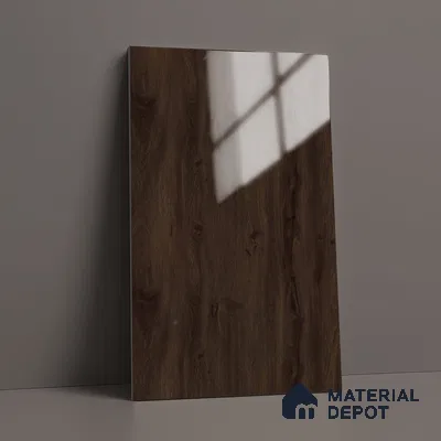Wooden Look LM 02973 Choco Sahara 8 ft x 4 ft High Gloss Finish Decorative Laminate - 1 mm | Suitable for TV Unit, Wardrobe, Kitchen Cabinets