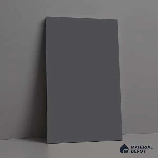 Steel Grey Solid Colors Look LM 03024 Steel 8 ft x 4 ft Zero Soft Matt Finish Decorative Laminate - 1 mm | Suitable for Living Room, Kitchen, Office