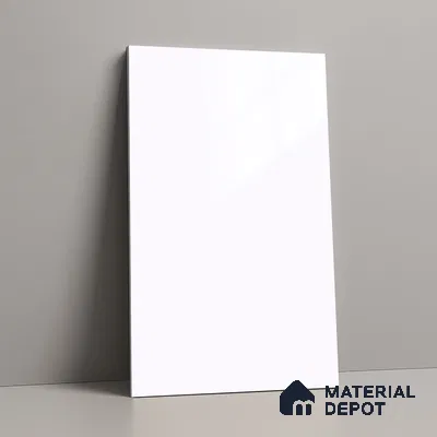 Beige Solid Colors Look LM 03030 Frosty White 8 ft x 4 ft Extra Glossy Finish Decorative Laminate - 1 mm | Suitable for Living Room, Kitchen, Office