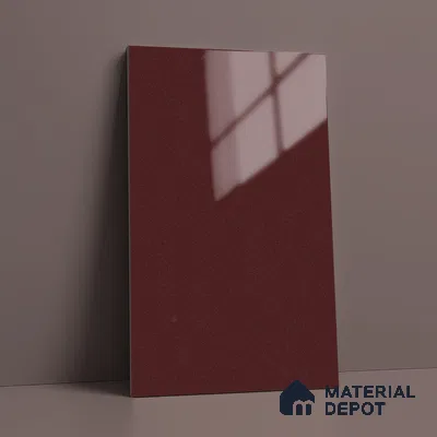 Metallic Chocolate Brown Solid Colors Look LM 03039 Metallic Choco 8 ft x 4 ft Metallic Glossy Finish Decorative Laminate - 1 mm | Suitable for Living Room, Kitchen, Office