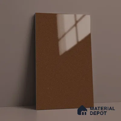 Metallic Golden Brown Solid Colors Look LM 03040 Metallic Golden 8 ft x 4 ft Metallic Glossy Finish Decorative Laminate - 1 mm | Suitable for Living Room, Kitchen, Office