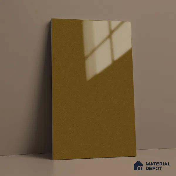 Metallic Coffee Brown Solid Colors Look LM 03041 Metallic Coffee 8 ft x 4 ft Metallic Glossy Finish Decorative Laminate - 1 mm | Suitable for Living Room, Kitchen, Office