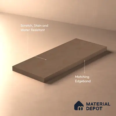 Brown Textured Solid Look LM 01291 8 ft x 4 ft Texture Finish Decorative Laminate - 1 mm | Suitable for TV Unit, Wardrobe, Kitchen Cabinets