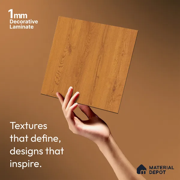 Wooden Look LM 01666 Canadian Cedar 8 ft x 4 ft Texture Finish Decorative Laminate - 1 mm | Suitable for TV Unit, Wardrobe, Kitchen Cabinets