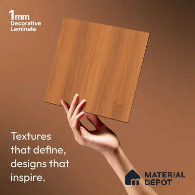 Wooden Look LM 15497 Varnished Bois 8 ft x 4 ft Matte Finish Decorative Laminate - 1 mm | Suitable for TV Unit, Wardrobe, Kitchen Cabinets