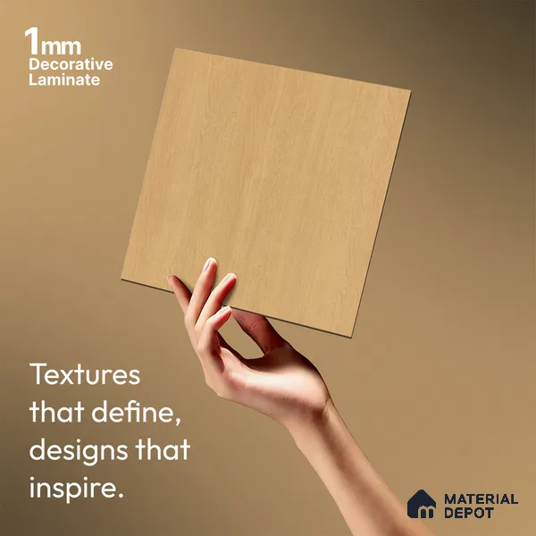 Wooden Look LM 01628 Dense Teakwood 8 ft x 4 ft Texture Finish Decorative Laminate - 1 mm | Suitable for TV Unit, Wardrobe, Kitchen Cabinets