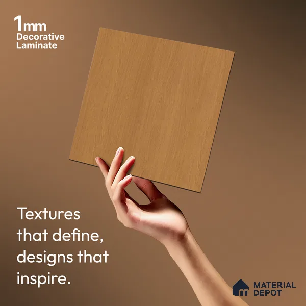 Wooden Look LM 01629 Light Cedar 8 ft x 4 ft Texture Finish Decorative Laminate - 1 mm | Suitable for TV Unit, Wardrobe, Kitchen Cabinets