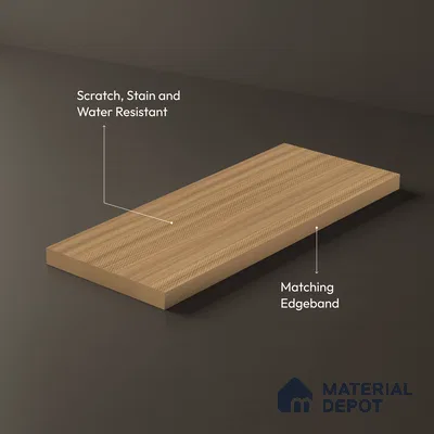 Wooden Look LM 15524 Madagascar Oak 8 ft x 4 ft Matte Finish Decorative Laminate - 1 mm | Suitable for TV Unit, Wardrobe, Kitchen Cabinets