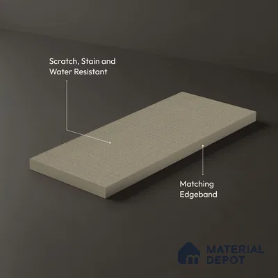 Warm White Beige Solid Colors Look LM 15510 Warm White 8 ft x 4 ft Matte Finish Decorative Laminate - 1 mm | Suitable for Living Room, Kitchen, Office