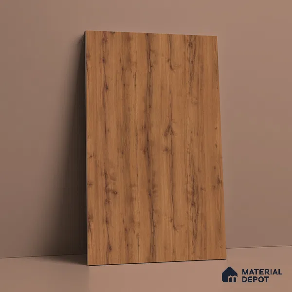 Wooden Look LM 01631 Indian Teak 8 ft x 4 ft Texture Finish Decorative Laminate - 1 mm | Suitable for TV Unit, Wardrobe, Kitchen Cabinets
