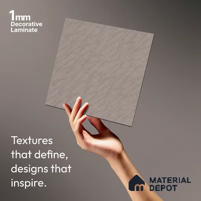Fabric Look LM 15547 Cotton Sketch Brown 8 ft x 4 ft Matte Finish Decorative Laminate - 1 mm | Suitable for TV Unit, Wardrobe, Kitchen Cabinets