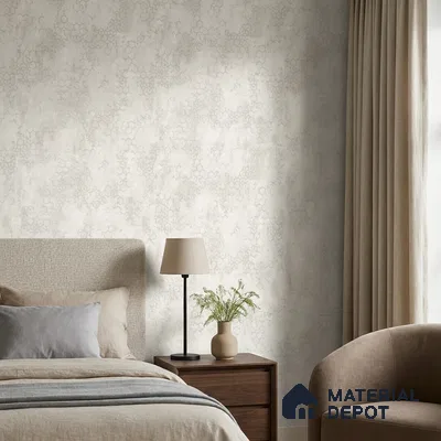 640 | Light Grey Beige Honeycomb Patterned Wallpaper - 9.5 Meter x 21 Inch, 55 Sq. Ft.