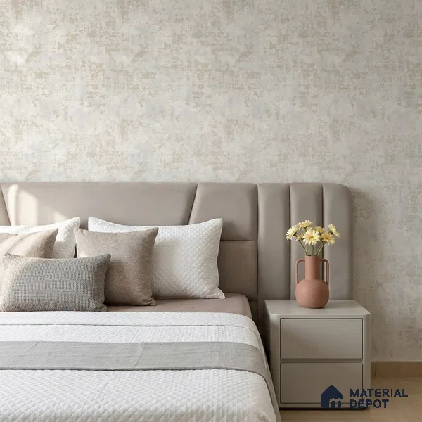 679 | Blue Grey Cloudy Plaster Patterned Wallpaper - 9.5 Meter x 21 Inch, 55 Sq. Ft.