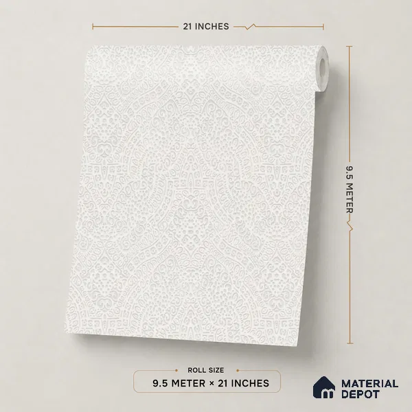 605 | 9.5 Meter x 21 Inch  Patterned Look Wallpaper - 55 Sq. Ft.