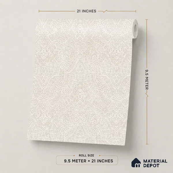608 | 9.5 Meter x 21 Inch  Patterned Look Wallpaper - 55 Sq. Ft.