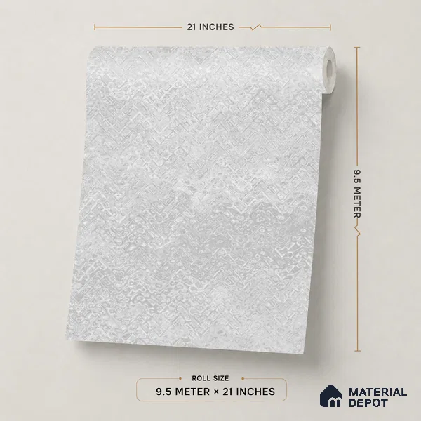 612 | 9.5 Meter x 21 Inch  Patterned Look Wallpaper - 55 Sq. Ft.