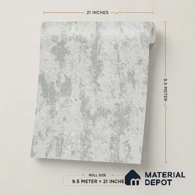 624 | Dark Bold Patch Plaster Patterned Wallpaper - 9.5 Meter x 21 Inch, 55 Sq. Ft.