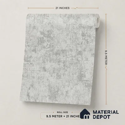 639 | Charcoal Mottled Plaster Patterned Wallpaper - 9.5 Meter x 21 Inch, 55 Sq. Ft.