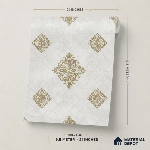 657 | 9.5 Meter x 21 Inch Patterned Look Wallpaper - 55 Sq. Ft.