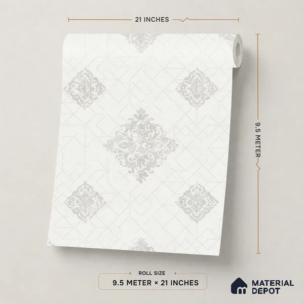 663 | 9.5 Meter x 21 Inch  Patterned Look Wallpaper - 55 Sq. Ft.