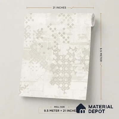 667 | 9.5 Meter x 21 Inch  Patterned Look Wallpaper - 55 Sq. Ft.