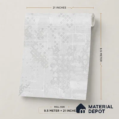 669 | 9.5 Meter x 21 Inch  Patterned Look Wallpaper - 55 Sq. Ft.