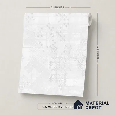673 | 9.5 Meter x 21 Inch  Patterned Look Wallpaper - 55 Sq. Ft.
