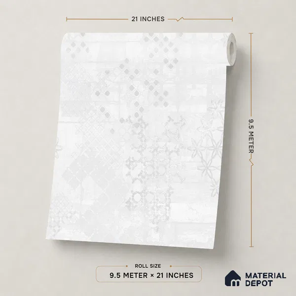 673 | 9.5 Meter x 21 Inch  Patterned Look Wallpaper - 55 Sq. Ft.
