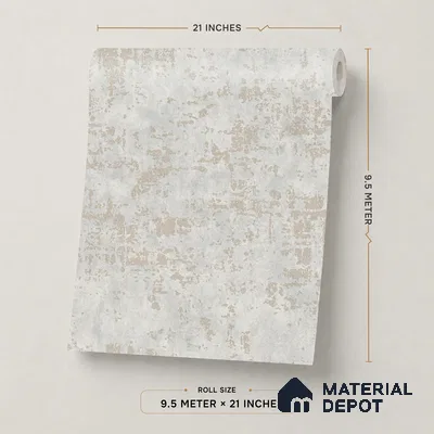 679 | Blue Grey Cloudy Plaster Patterned Wallpaper - 9.5 Meter x 21 Inch, 55 Sq. Ft.